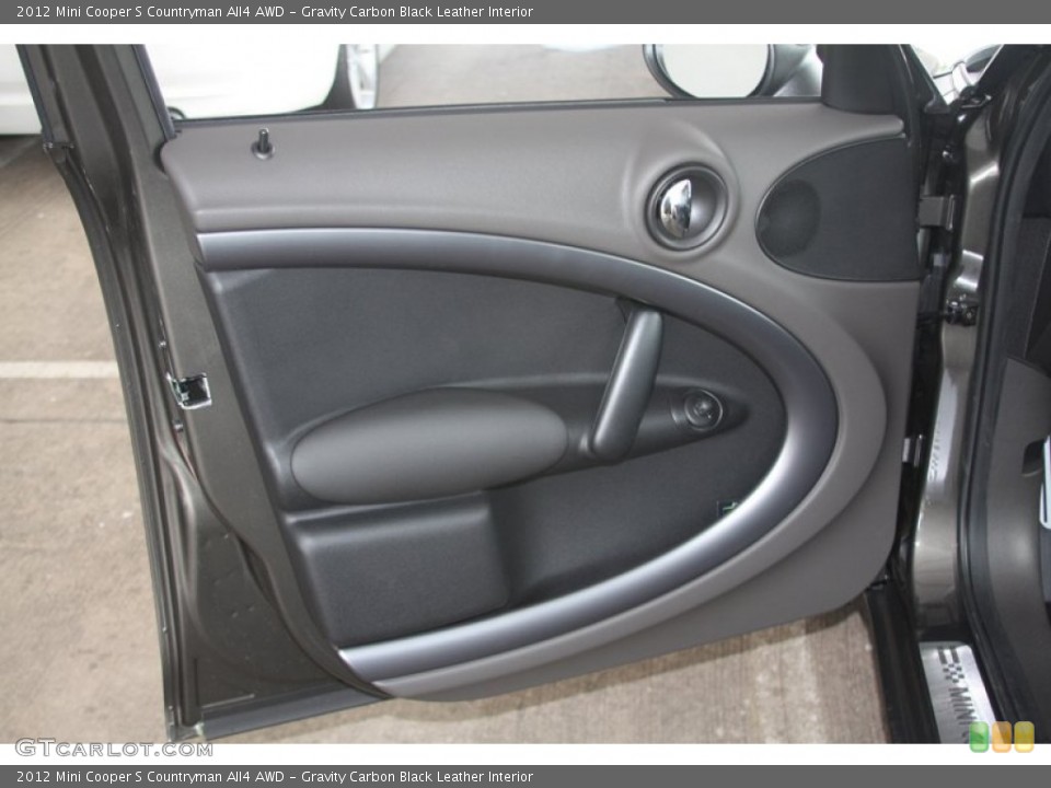 Gravity Carbon Black Leather Interior Door Panel for the 2012 Mini Cooper S Countryman All4 AWD #54400585