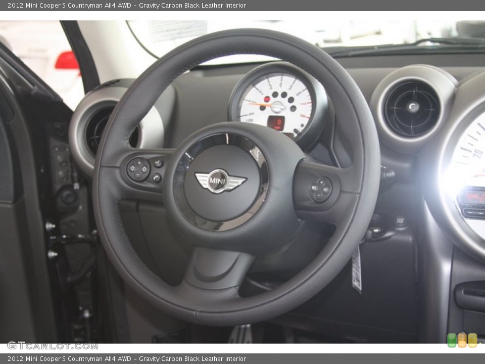 Gravity Carbon Black Leather Interior Steering Wheel for the 2012 Mini Cooper S Countryman All4 AWD #54400708