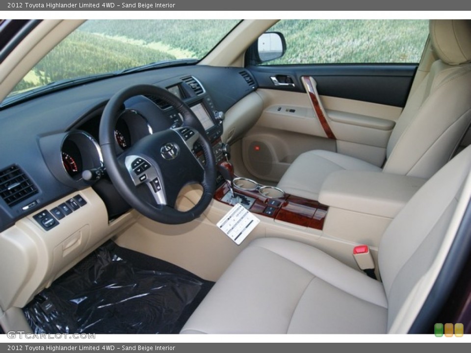 Sand Beige Interior Photo for the 2012 Toyota Highlander Limited 4WD #54401857