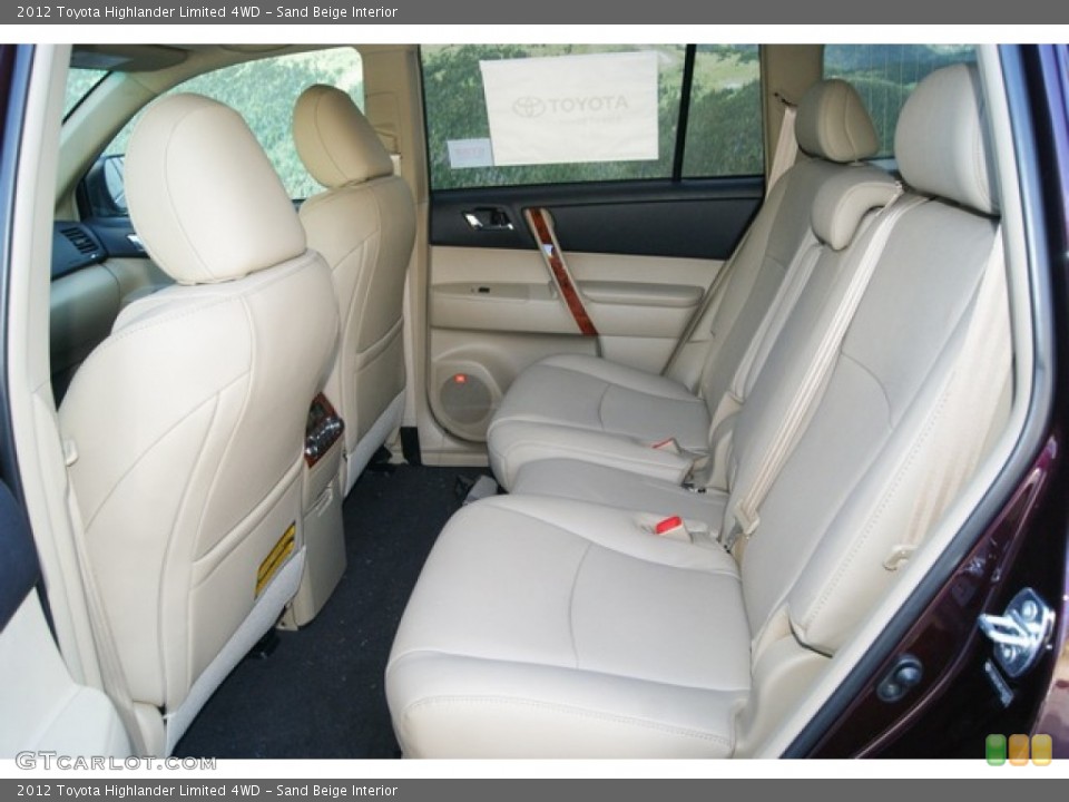 Sand Beige Interior Photo for the 2012 Toyota Highlander Limited 4WD #54401884