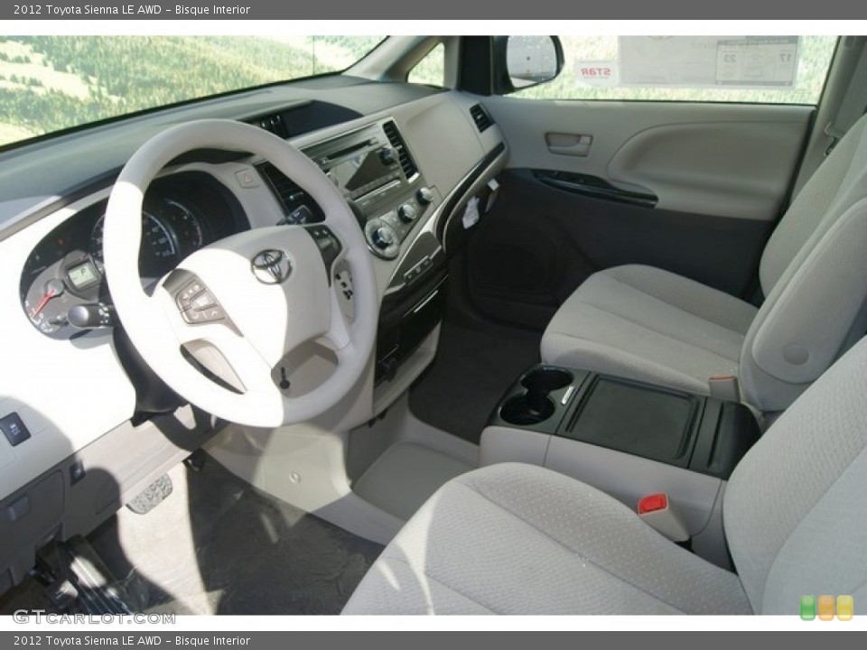 Bisque Interior Photo for the 2012 Toyota Sienna LE AWD #54402454