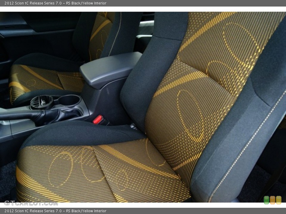 RS Black/Yellow Interior Photo for the 2012 Scion tC Release Series 7.0 #54402904