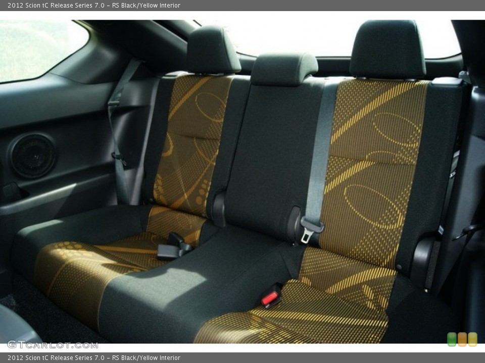 RS Black/Yellow Interior Photo for the 2012 Scion tC Release Series 7.0 #54402913