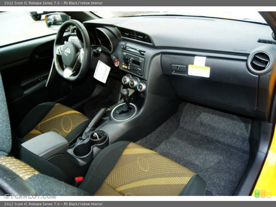 RS Black/Yellow Interior Photo for the 2012 Scion tC Release Series 7.0 #54402931