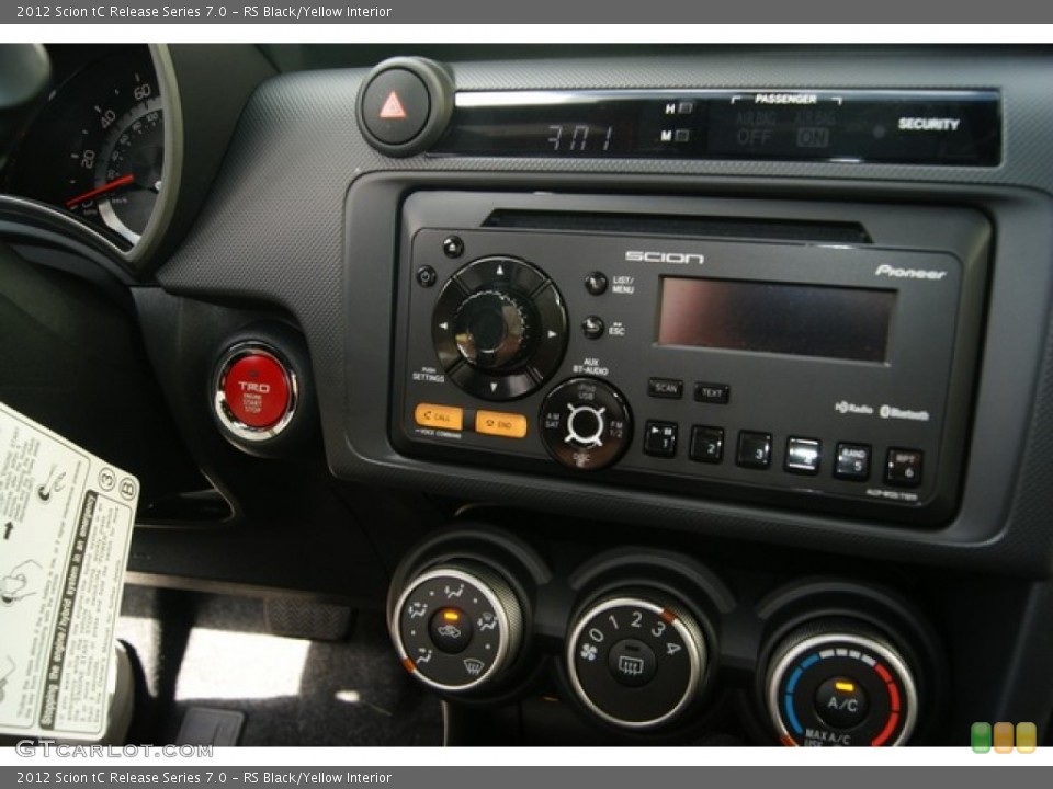 RS Black/Yellow Interior Controls for the 2012 Scion tC Release Series 7.0 #54402991