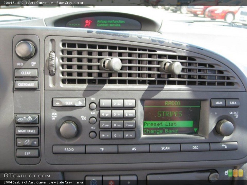 Slate Gray Interior Controls for the 2004 Saab 9-3 Aero Convertible #54405593