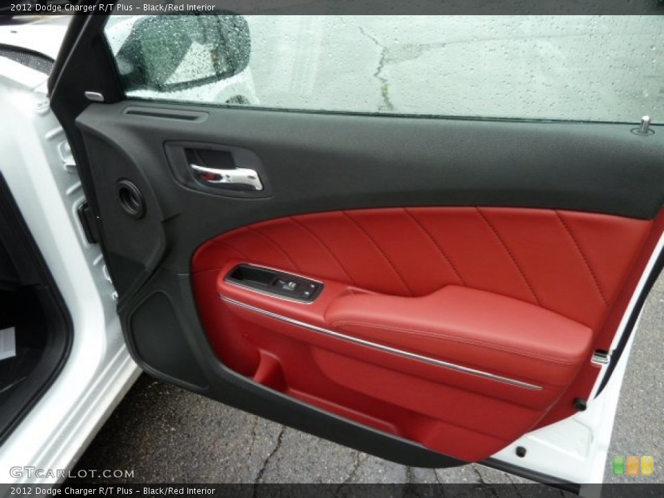Black/Red Interior Door Panel for the 2012 Dodge Charger R/T Plus #54408598