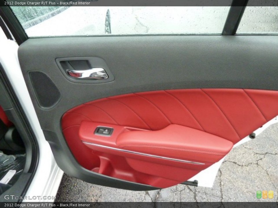Black/Red Interior Door Panel for the 2012 Dodge Charger R/T Plus #54408617