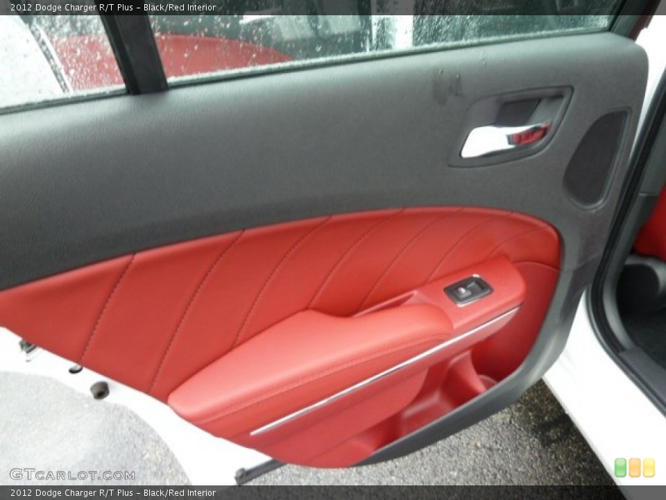 Black/Red Interior Door Panel for the 2012 Dodge Charger R/T Plus #54408652