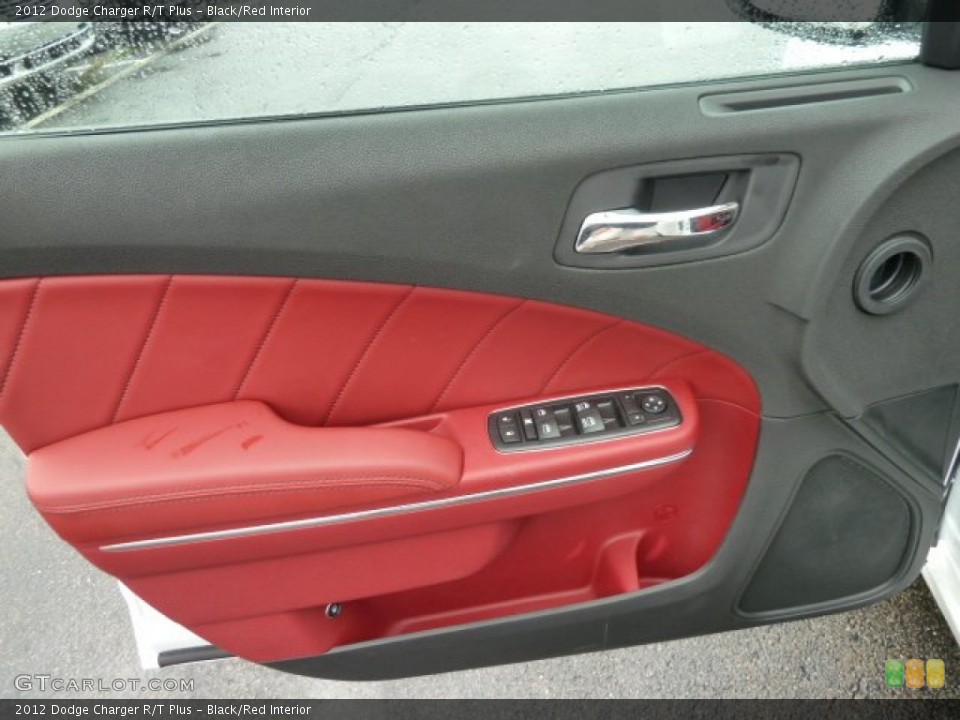 Black/Red Interior Door Panel for the 2012 Dodge Charger R/T Plus #54408661