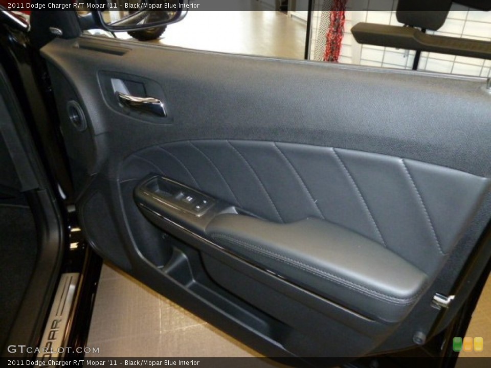 Black/Mopar Blue Interior Door Panel for the 2011 Dodge Charger R/T Mopar '11 #54408856