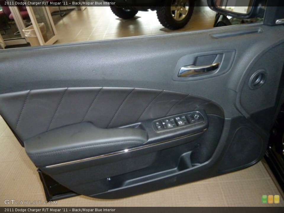 Black/Mopar Blue Interior Door Panel for the 2011 Dodge Charger R/T Mopar '11 #54408865