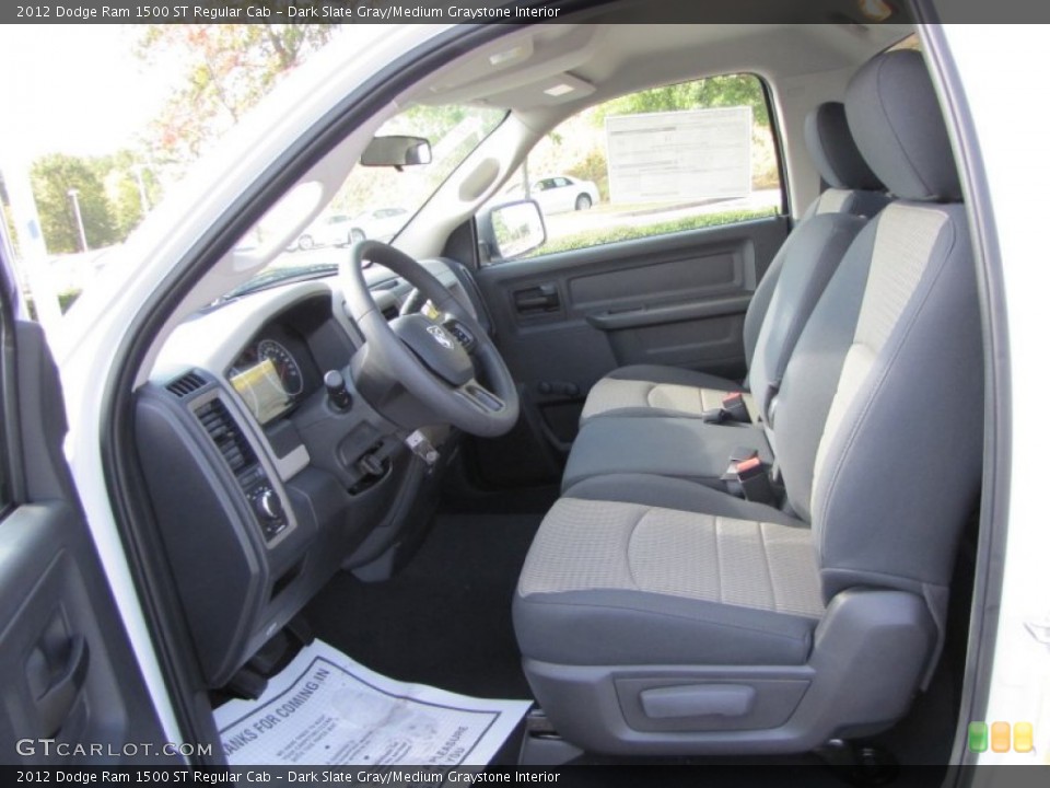 Dark Slate Gray/Medium Graystone Interior Photo for the 2012 Dodge Ram 1500 ST Regular Cab #54408991