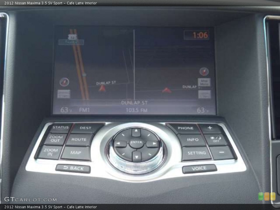 Cafe Latte Interior Navigation for the 2012 Nissan Maxima 3.5 SV Sport #54410281
