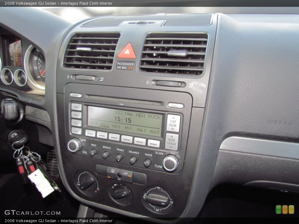 Interlagos Plaid Cloth Interior Controls for the 2008 Volkswagen GLI Sedan #54411319