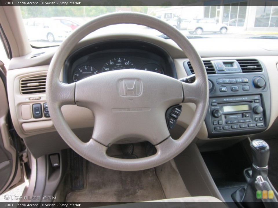 Ivory Interior Steering Wheel for the 2001 Honda Accord EX Sedan #54412018