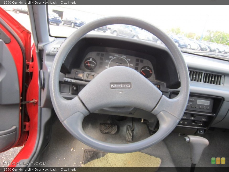 Gray Interior Steering Wheel for the 1990 Geo Metro LSi 4 Door Hatchback #54412132