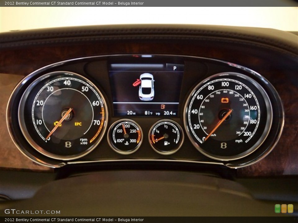 Beluga Interior Gauges for the 2012 Bentley Continental GT  #54412651