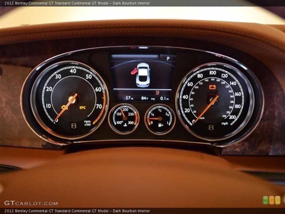 Dark Bourbon Interior Gauges for the 2012 Bentley Continental GT  #54412807