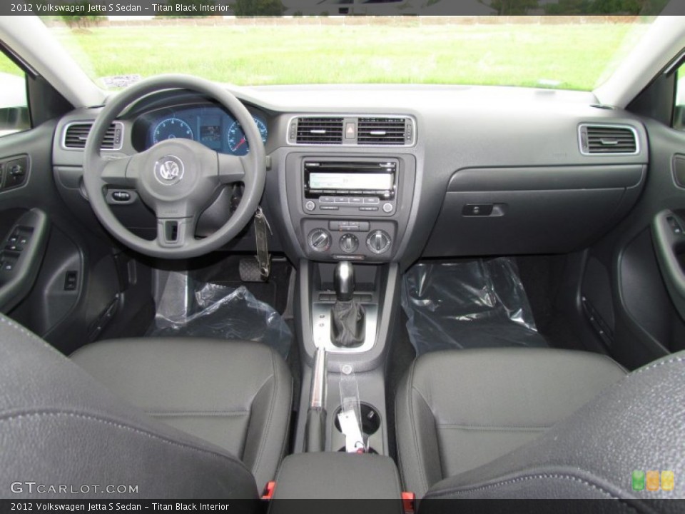 Titan Black Interior Dashboard for the 2012 Volkswagen Jetta S Sedan #54413440