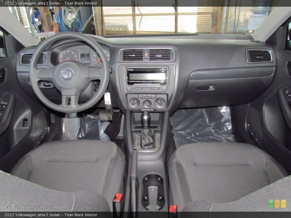 Titan Black Interior Dashboard for the 2012 Volkswagen Jetta S Sedan #54413659