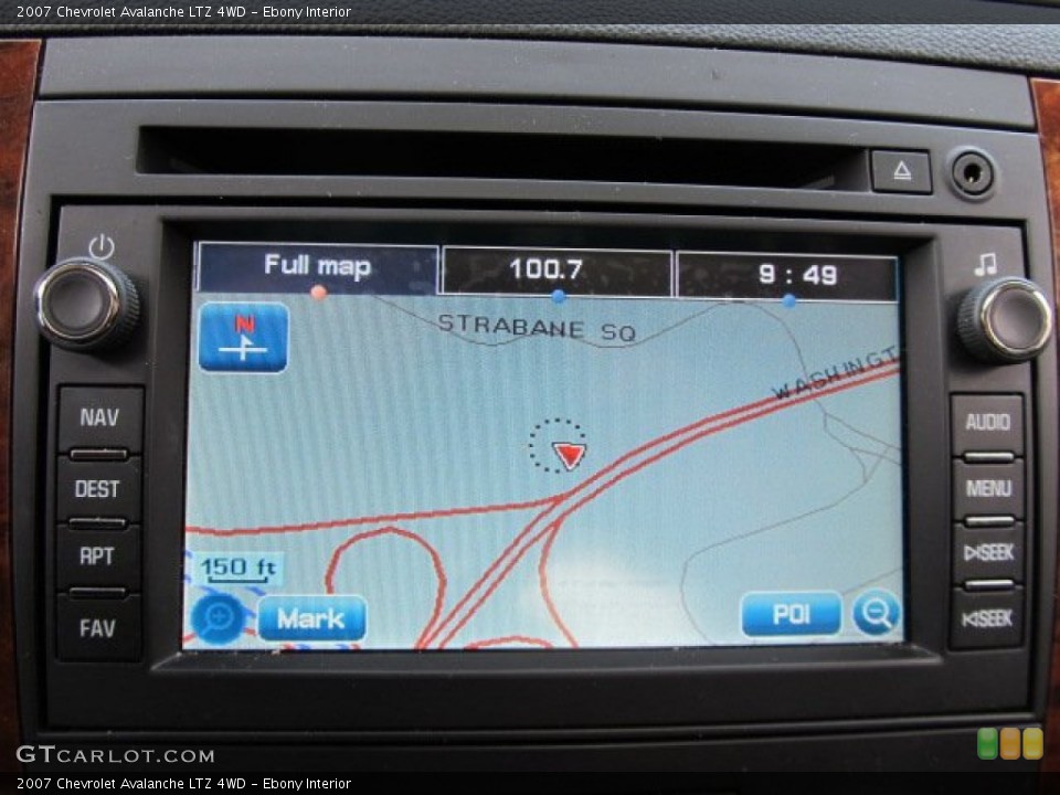 Ebony Interior Navigation for the 2007 Chevrolet Avalanche LTZ 4WD #54416137