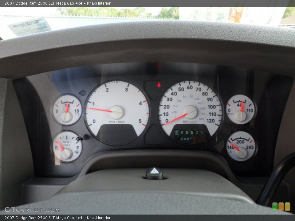 Khaki Interior Gauges for the 2007 Dodge Ram 2500 SLT Mega Cab 4x4 #54420996