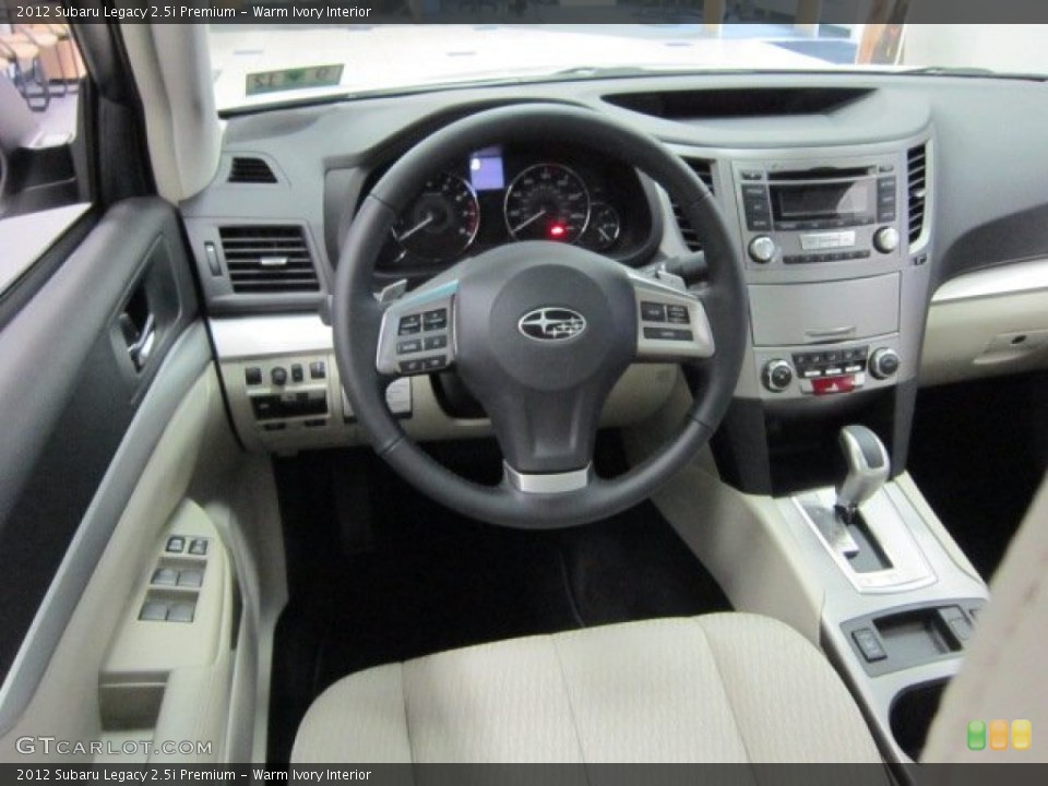 Warm Ivory Interior Dashboard for the 2012 Subaru Legacy 2.5i Premium #54421959