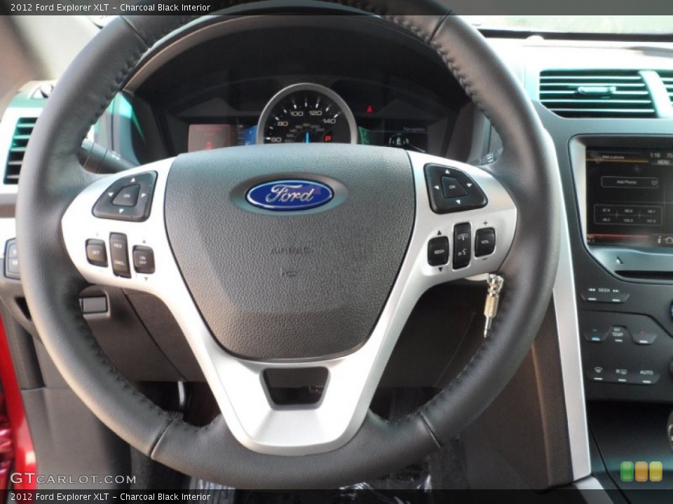 Charcoal Black Interior Steering Wheel for the 2012 Ford Explorer XLT #54424366