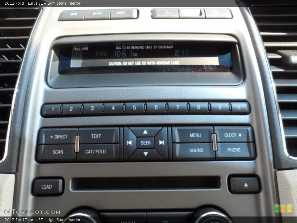 Light Stone Interior Controls for the 2012 Ford Taurus SE #54425007