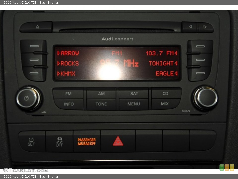 Black Interior Audio System for the 2010 Audi A3 2.0 TDI #54425325