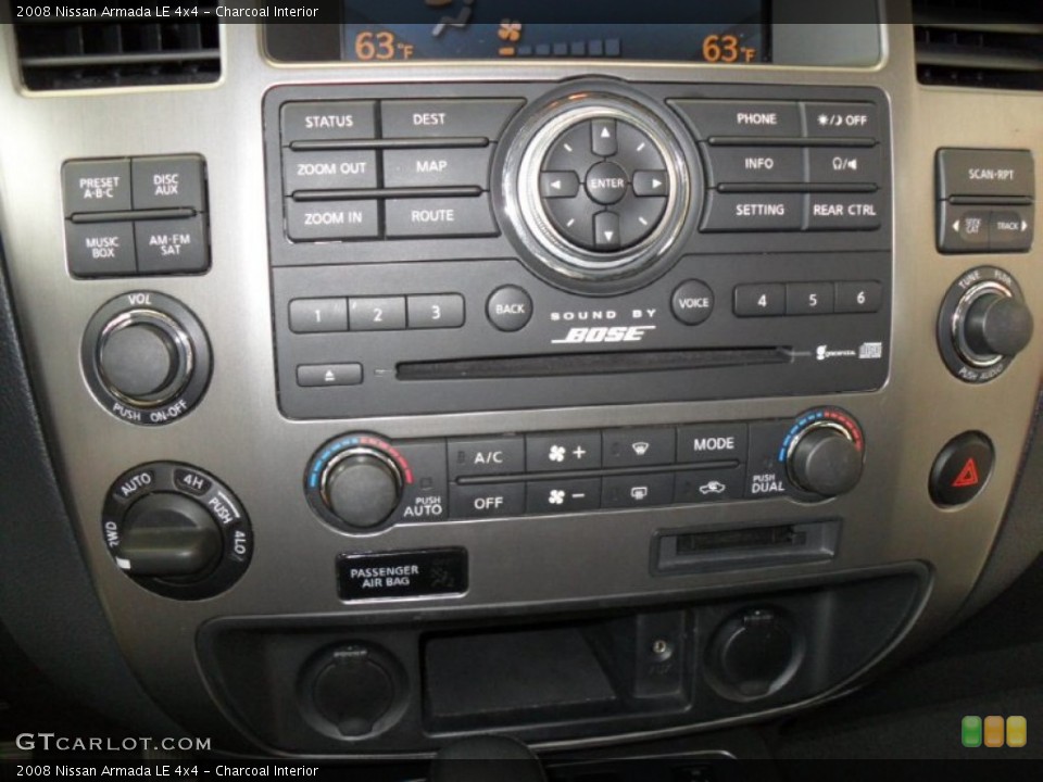 Charcoal Interior Controls for the 2008 Nissan Armada LE 4x4 #54428341