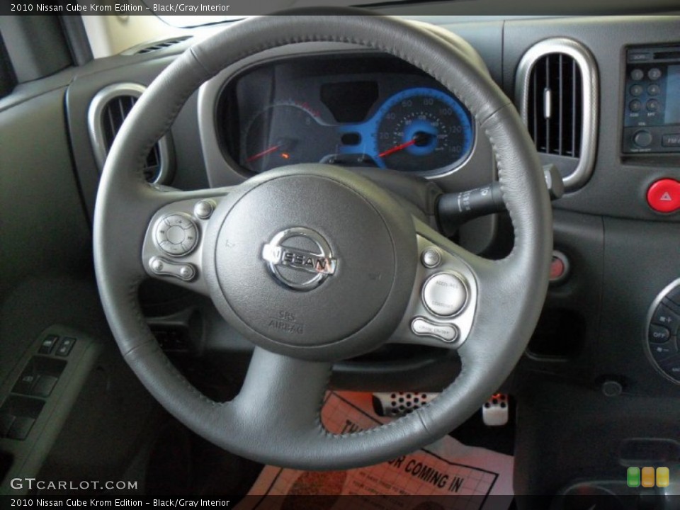 Black/Gray Interior Steering Wheel for the 2010 Nissan Cube Krom Edition #54428717