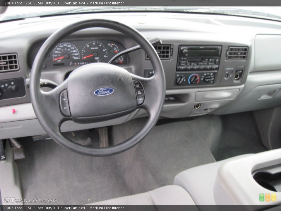 Medium Flint Interior Dashboard for the 2004 Ford F250 Super Duty XLT SuperCab 4x4 #54429327