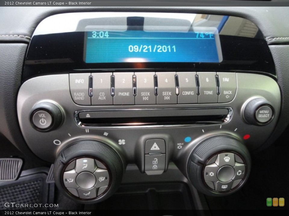 Black Interior Controls for the 2012 Chevrolet Camaro LT Coupe #54431280