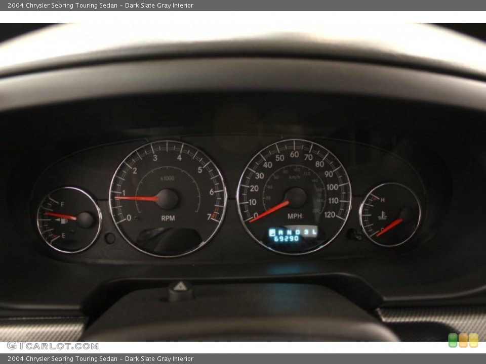 Dark Slate Gray Interior Gauges for the 2004 Chrysler Sebring Touring Sedan #54432664