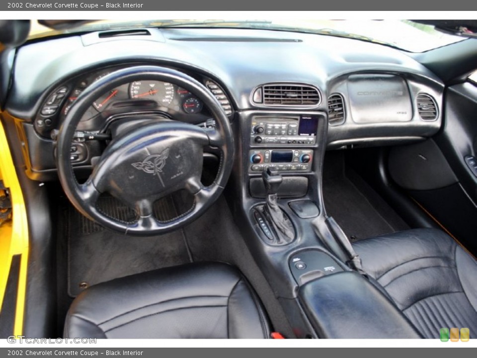 Black Interior Steering Wheel for the 2002 Chevrolet Corvette Coupe #54435558
