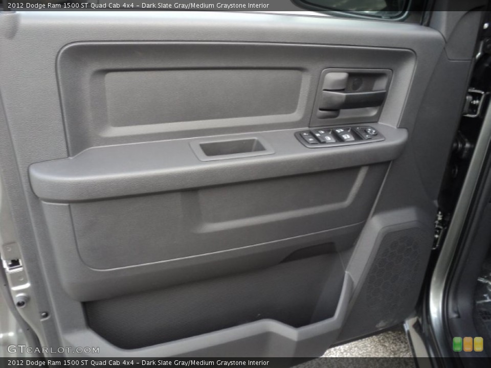 Dark Slate Gray/Medium Graystone Interior Door Panel for the 2012 Dodge Ram 1500 ST Quad Cab 4x4 #54435753