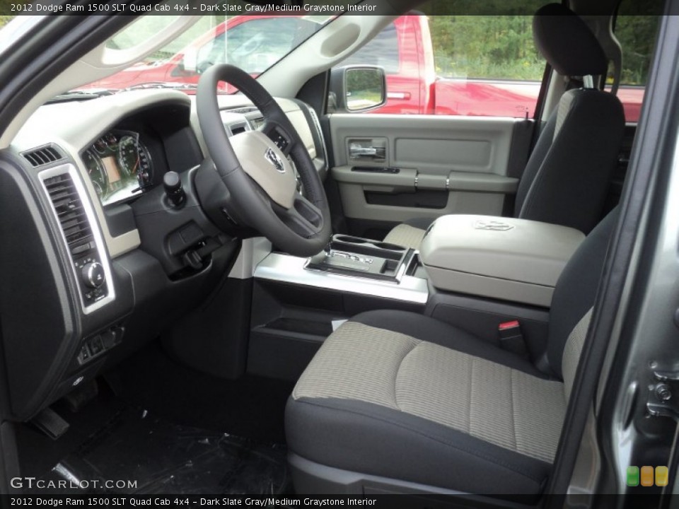 Dark Slate Gray/Medium Graystone Interior Photo for the 2012 Dodge Ram 1500 SLT Quad Cab 4x4 #54435844
