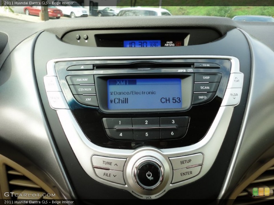 Beige Interior Controls for the 2011 Hyundai Elantra GLS #54438525