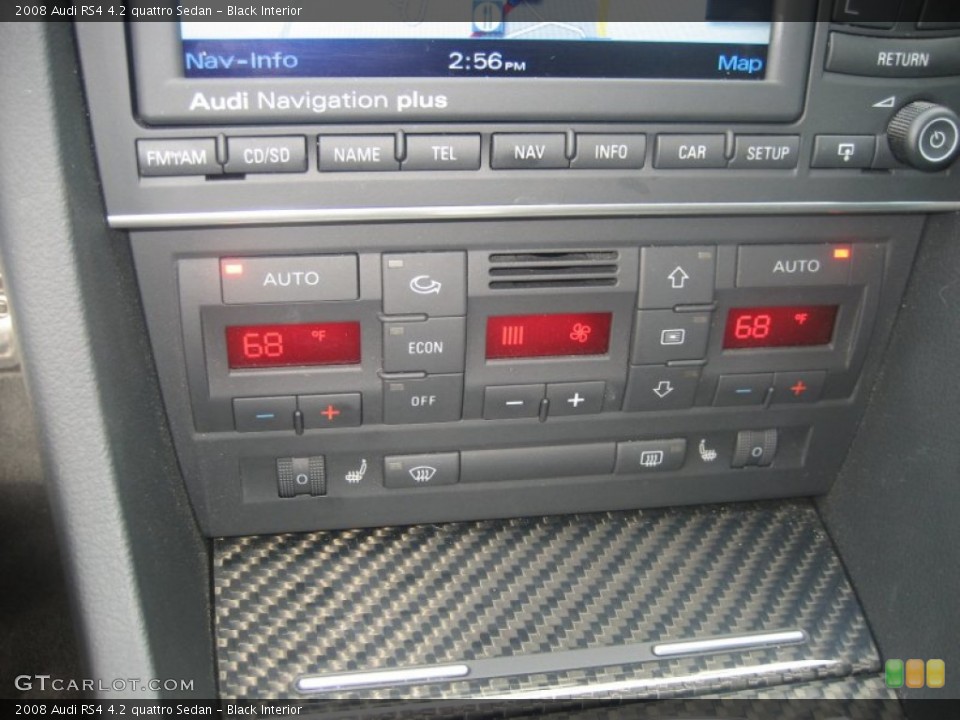Black Interior Controls for the 2008 Audi RS4 4.2 quattro Sedan #54438810