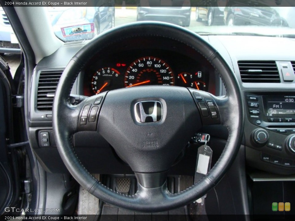 Black Interior Steering Wheel for the 2004 Honda Accord EX Coupe #54439704
