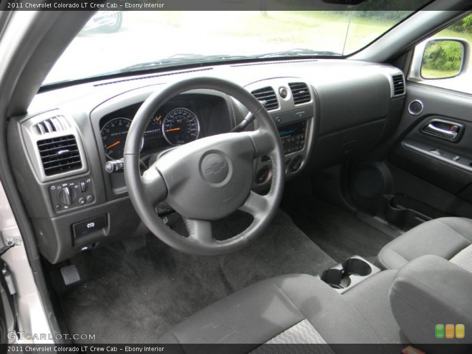 Ebony Interior Prime Interior for the 2011 Chevrolet Colorado LT Crew Cab #54440346