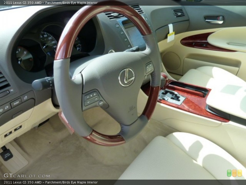 Parchment/Birds Eye Maple Interior Steering Wheel for the 2011 Lexus GS 350 AWD #54440454