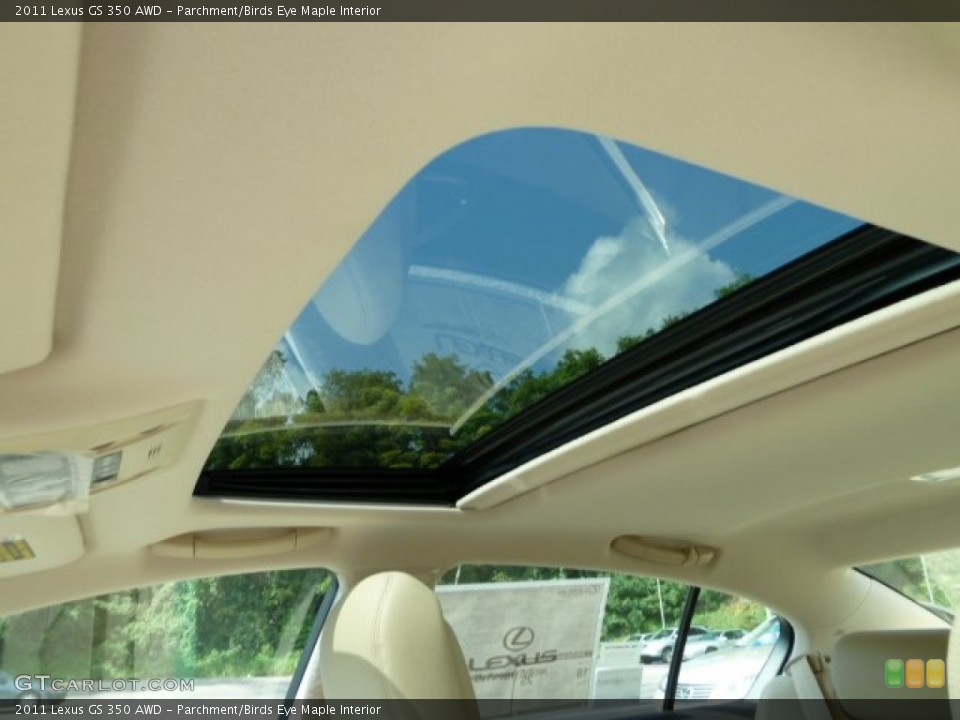 Parchment/Birds Eye Maple Interior Sunroof for the 2011 Lexus GS 350 AWD #54440463