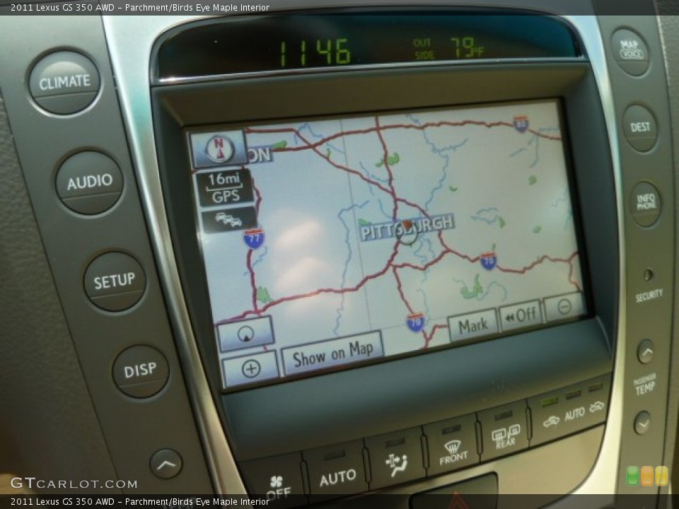 Parchment/Birds Eye Maple Interior Navigation for the 2011 Lexus GS 350 AWD #54440472