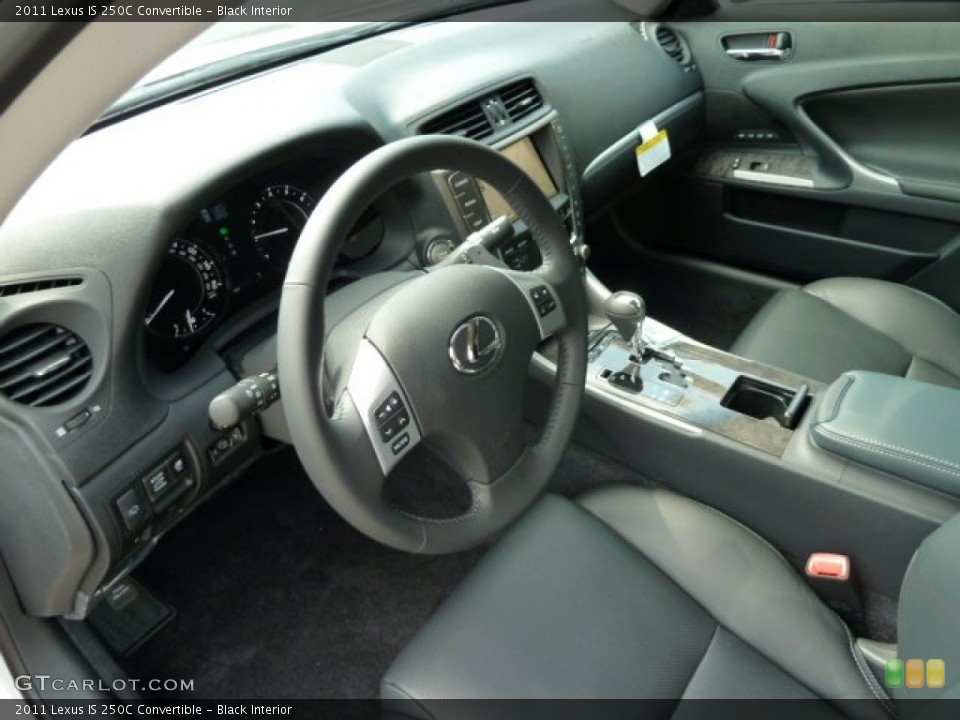 Black Interior Prime Interior for the 2011 Lexus IS 250C Convertible #54440808