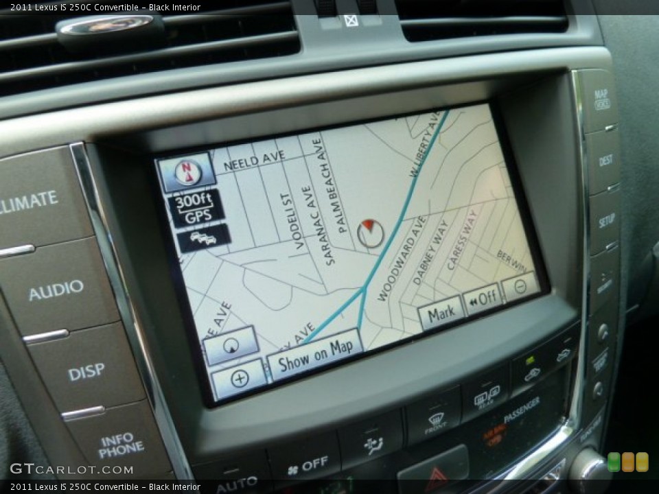 Black Interior Navigation for the 2011 Lexus IS 250C Convertible #54440817