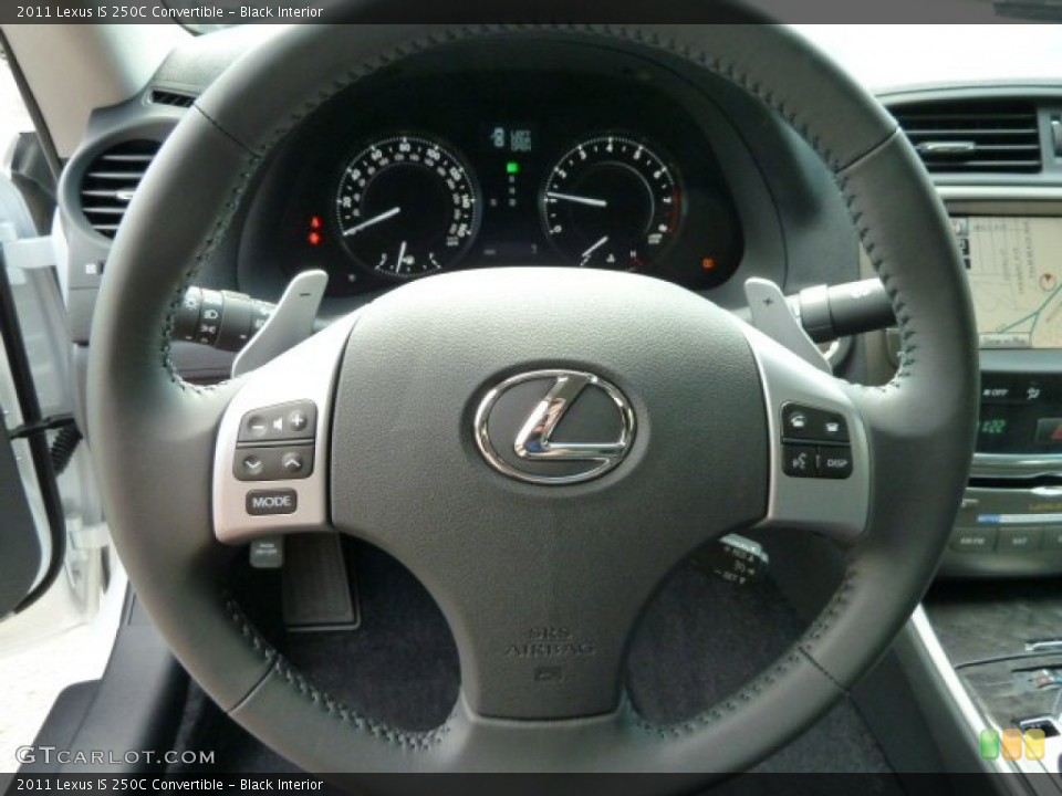 Black Interior Steering Wheel for the 2011 Lexus IS 250C Convertible #54440826