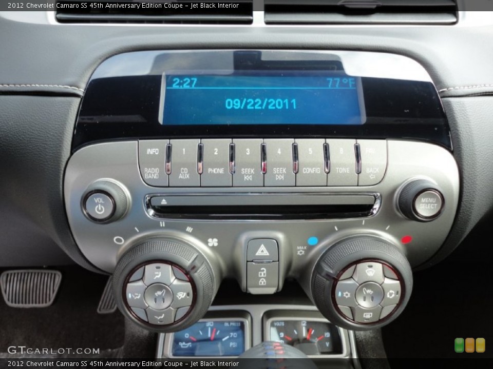 Jet Black Interior Controls for the 2012 Chevrolet Camaro SS 45th Anniversary Edition Coupe #54442995